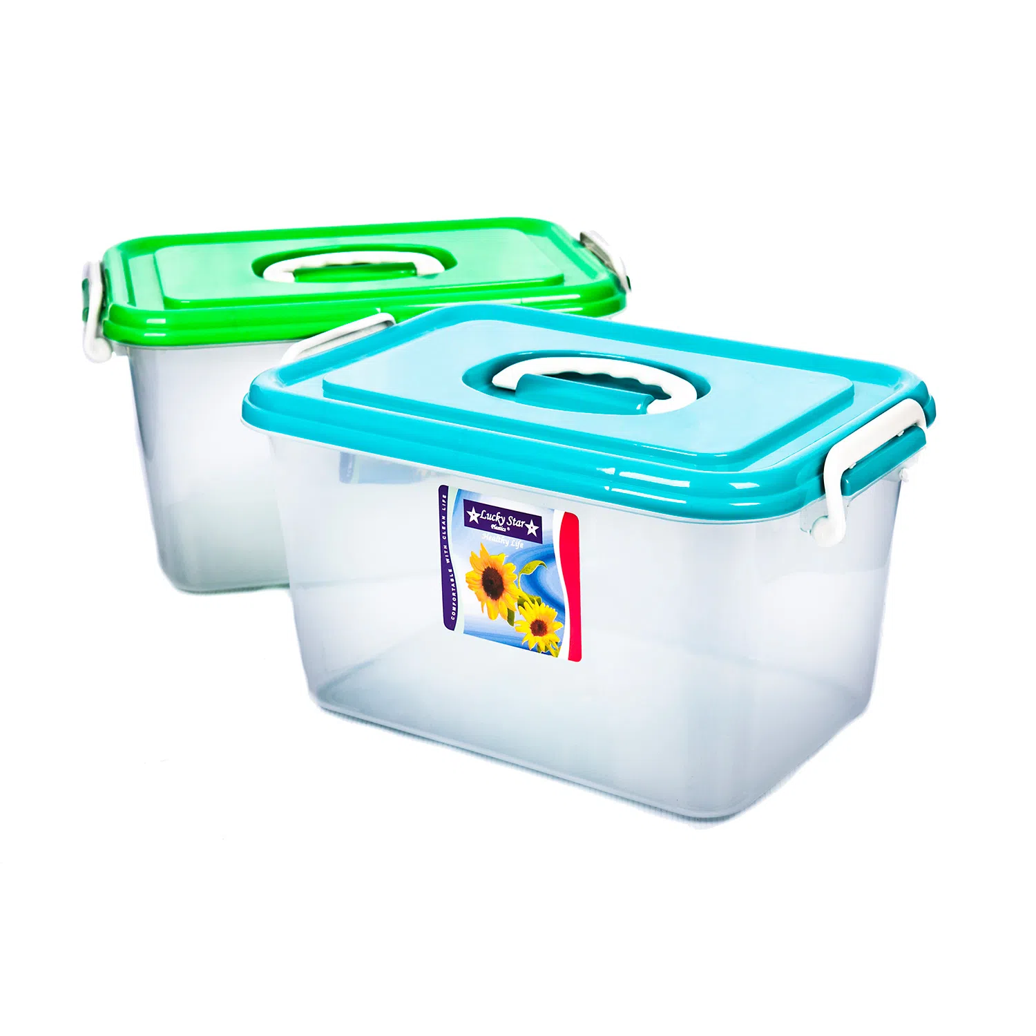 Kotak Piknik Plastik XL (Transparan Warna) - tissueku