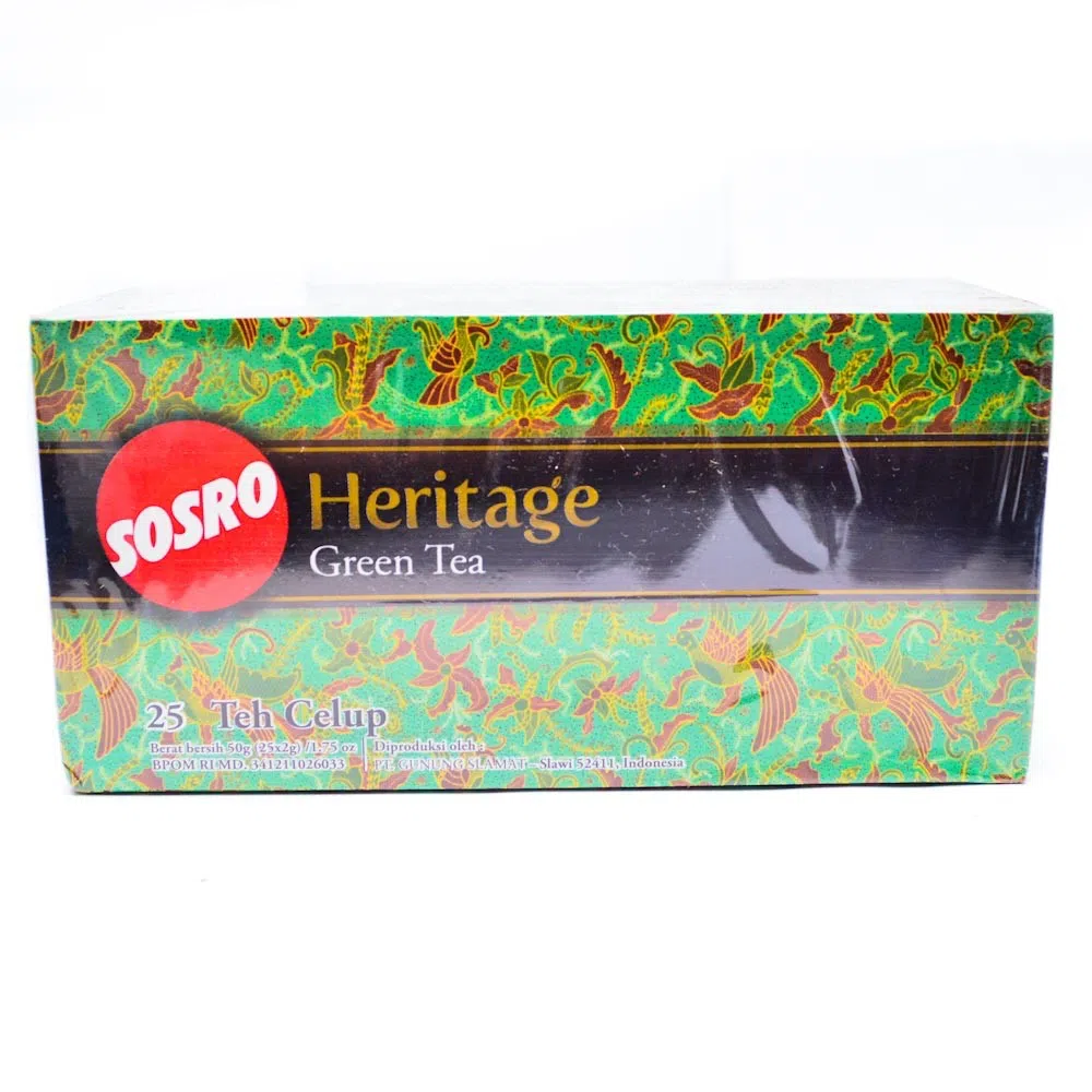 Distributor Teh Celup Sosro Heritage Green Tea 25 Surabaya - tissueku