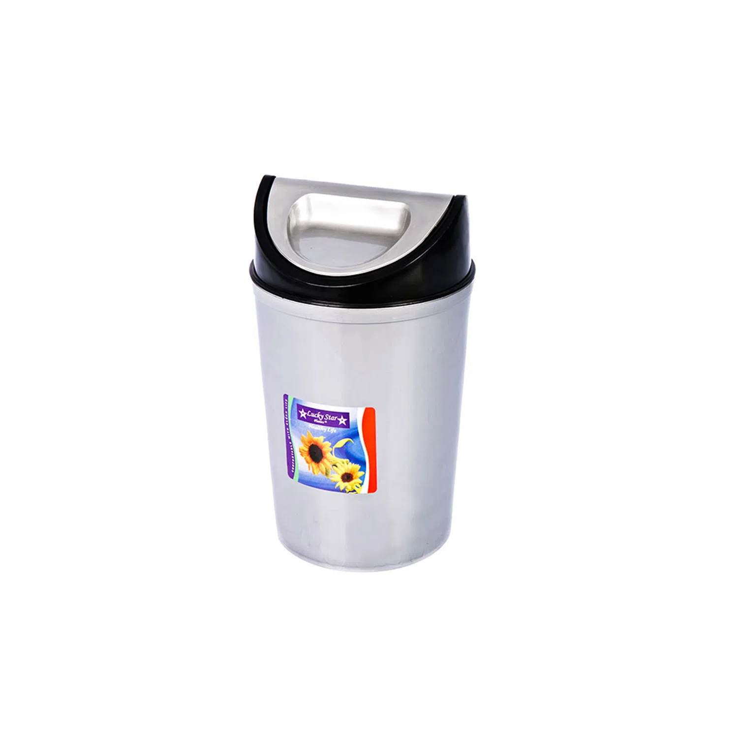 Tong Sampah Plastik Excel L (Silver) - tissueku