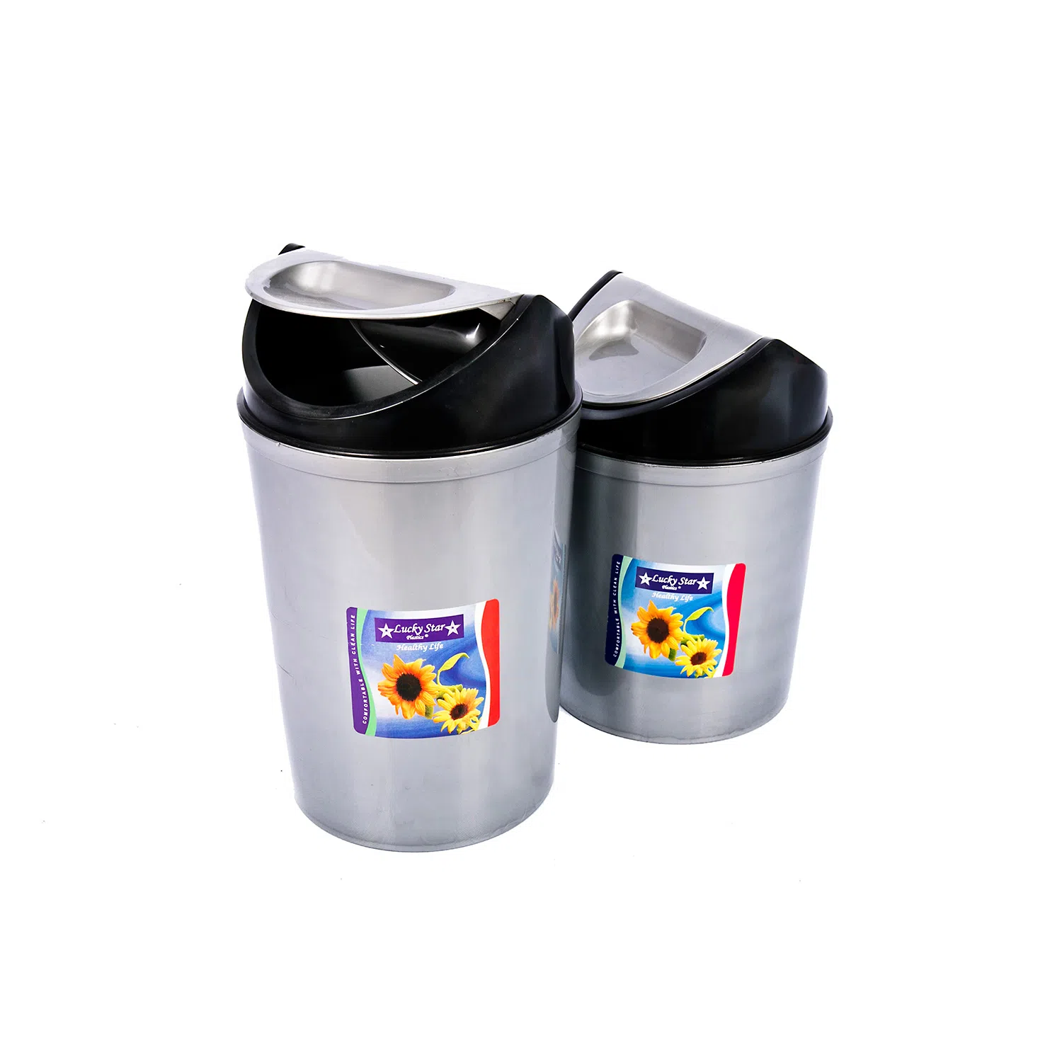 Tong Sampah Plastik Excel M (Silver) - tissueku