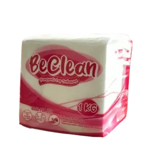 Produk Tisu Kompor merek Be Clean berat 1 kg dalam kemasan plastik